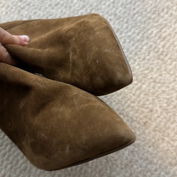 Steve Madden Vallor Suede Heeled Chestnut Boots Sz8.5