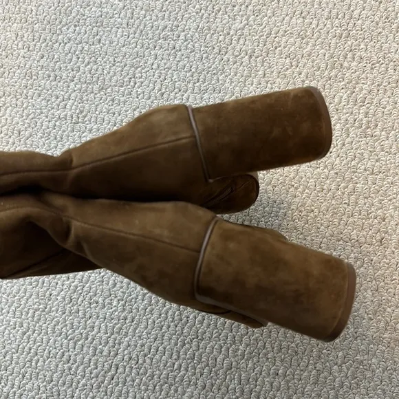 Steve Madden Vallor Suede Heeled Chestnut Boots Sz8.5