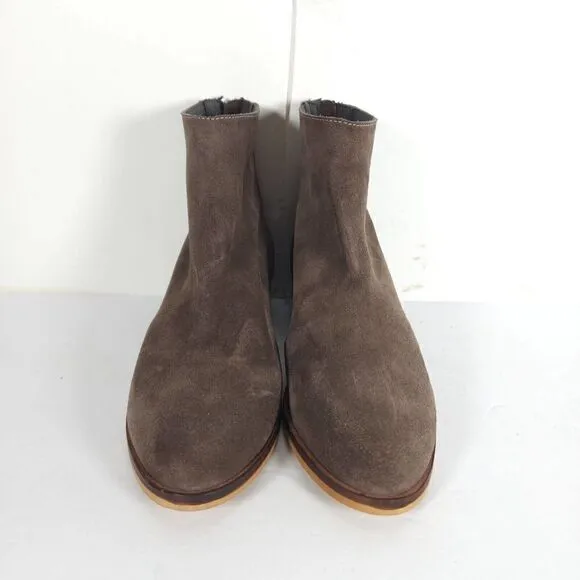 Steve Madden Women's 8,5M Legally Brown Suede Back Zip Ankle Booties Boots