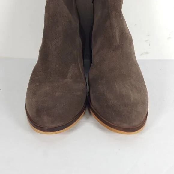 Steve Madden Women's 8,5M Legally Brown Suede Back Zip Ankle Booties Boots
