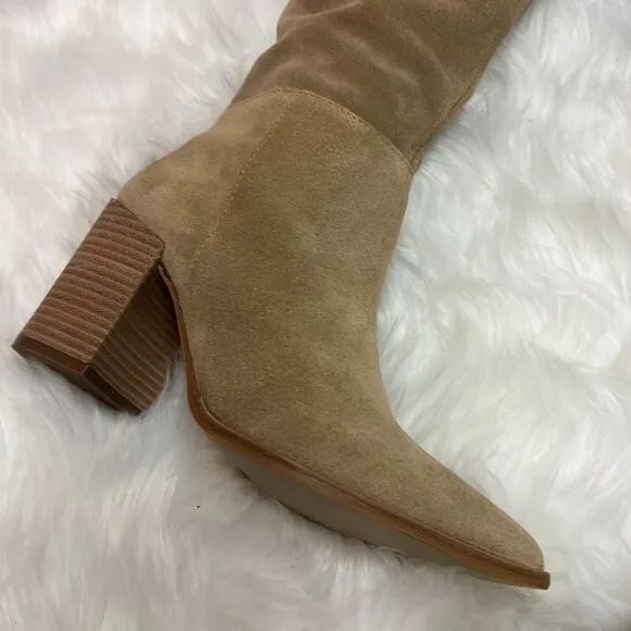 Steve Madden Haimi Suede Boots. Women's Size 6.5M, Tan NEW MSRP $170 B65