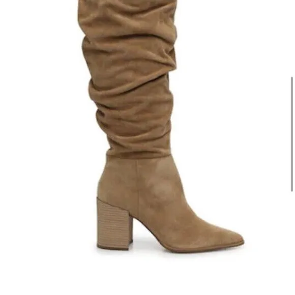 Steve Madden Haimi Suede Boots. Women's Size 6.5M, Tan NEW MSRP $170 B65