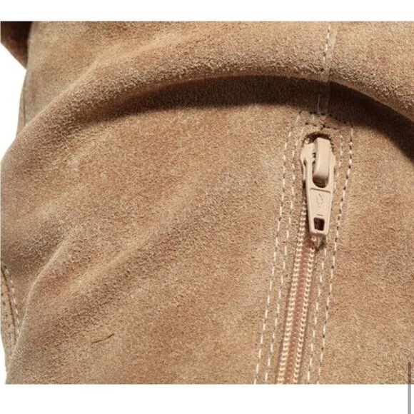 Steve Madden Haimi Suede Boots. Women's Size 6.5M, Tan NEW MSRP $170 B65