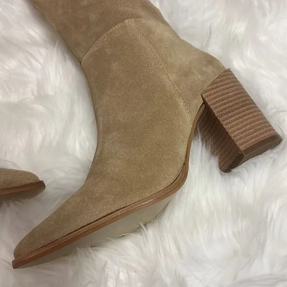 Steve Madden Haimi Suede Boots. Women's Size 6.5M, Tan NEW MSRP $170 B65