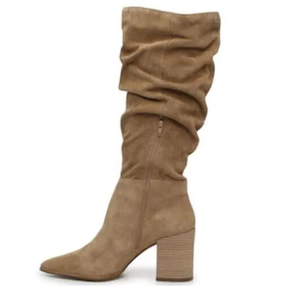 Steve Madden Haimi Suede Boots. Women's Size 6.5M, Tan NEW MSRP $170 B65