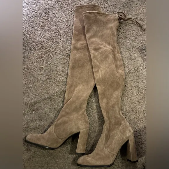 Stuart Weitzman Hiline boots tan suede