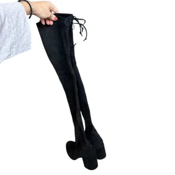 STUART WEITZMAN Landmark Over-the-Knee Suede Boots Size 7.5