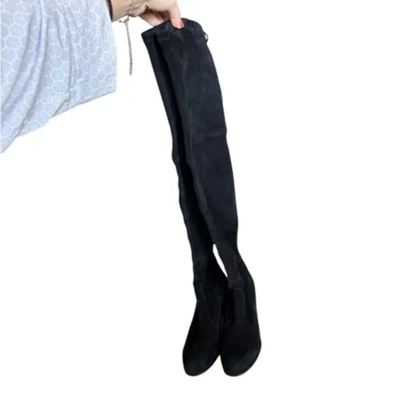 STUART WEITZMAN Landmark Over-the-Knee Suede Boots Size 7.5