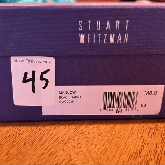 Stuart Weitzman Manlow Black Nappa Leather Boots 8