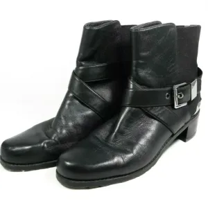 Stuart Weitzman Manlow Black Nappa Leather Boots 8