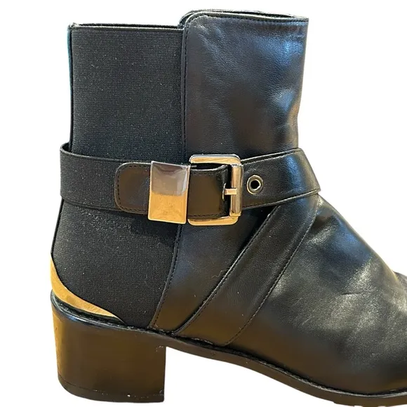 Stuart Weitzman Manlow Black Nappa Leather Boots 8