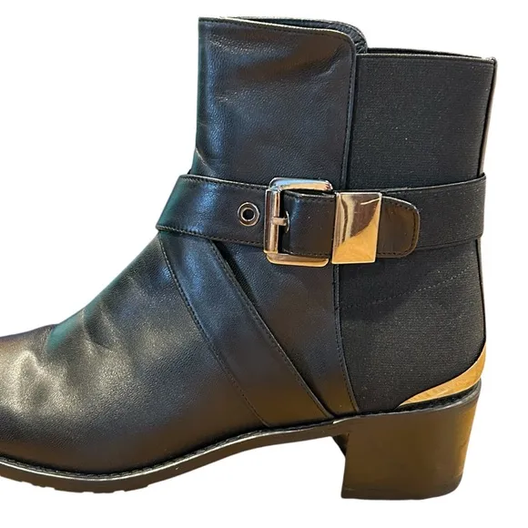 Stuart Weitzman Manlow Black Nappa Leather Boots 8