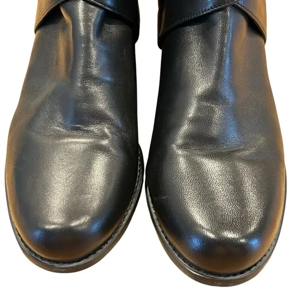 Stuart Weitzman Manlow Black Nappa Leather Boots 8