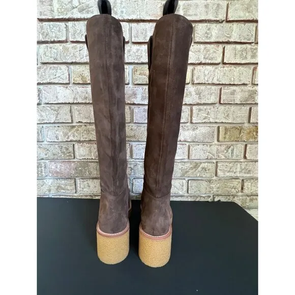 Stuart Weitzman Montana Slouch walnut Suede Boots Size 7.5