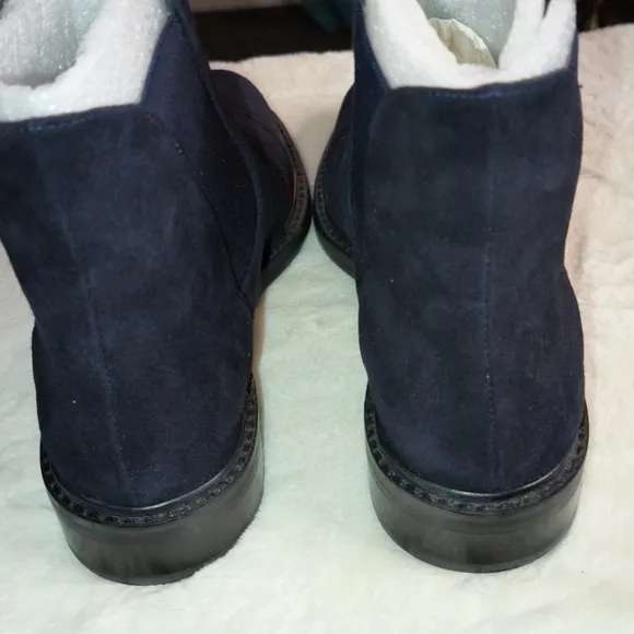 Stuart Weitzman Navy Suede Ankle Boots