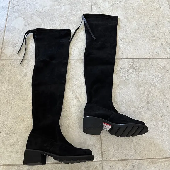 Stuart Weitzman New with tags Black Suede over the Knee Boots