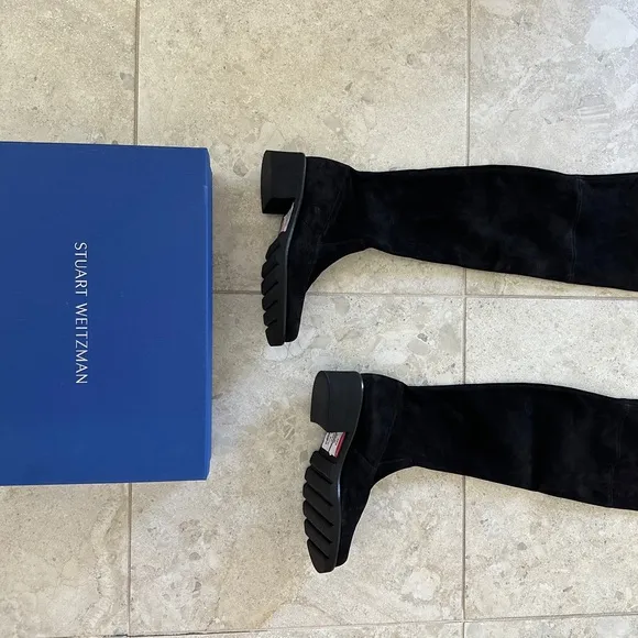 Stuart Weitzman New with tags Black Suede over the Knee Boots