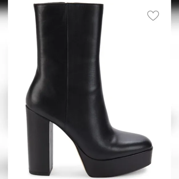 Stuart Weitzman Party Block Heel Platform Ankle Black Boots... Size 10