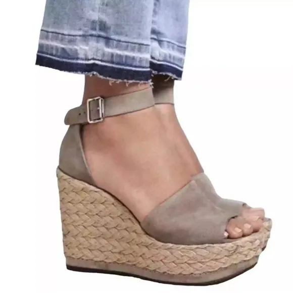 Stuart Weitzman’s Sohojute Limited Edition Gorgeous Woven Braided Wedges 8.5M