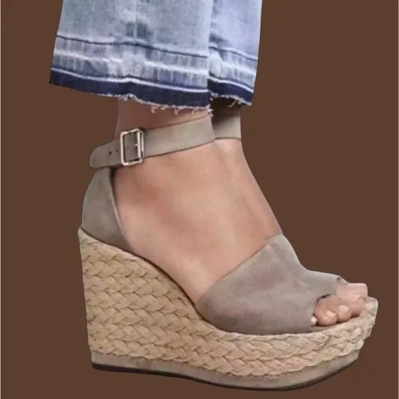 Stuart Weitzman’s Sohojute Limited Edition Gorgeous Woven Braided Wedges 8.5M