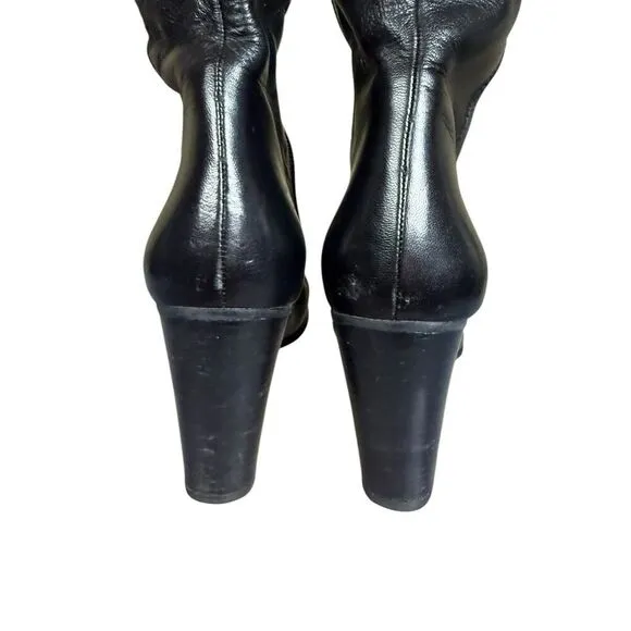 Stuart Weitzman Belmont Nappa Leather Black Knee High Boot Women's Size 8.5
