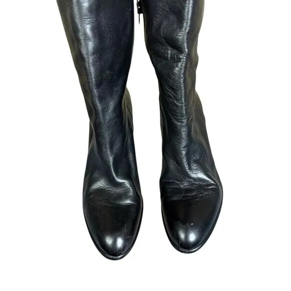 Stuart Weitzman Belmont Nappa Leather Black Knee High Boot Women's Size 8.5
