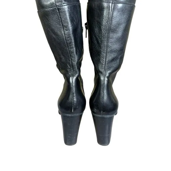 Stuart Weitzman Belmont Nappa Leather Black Knee High Boot Women's Size 8.5