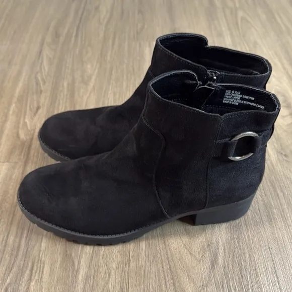 Suede Black Ankle Boots