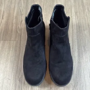 Suede Black Ankle Boots