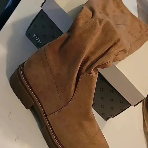 Sun &amp;Stone Jacksonnf thigh high suede boots