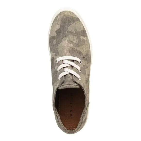 SUN STONE Mens Green Metal Eyelits Kiva Round Toe Lace-Up Sneakers Shoes 10 M