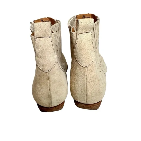 Sundance Kork Ease Prairie Western Boots Natural Tan Suede SZ 10