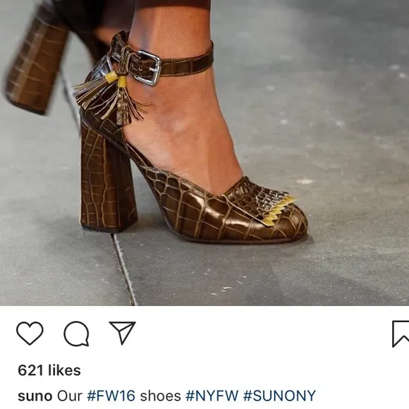 Suno NY • Kiltie Croco Vamps
