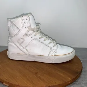 Supra Men’s Size 7 Skype 08003-149-M White Leather Sneakers Shoes High Top