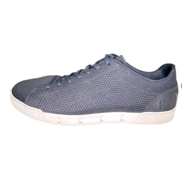 SWIMS Breeze Tennis Knit Upper Shoes Navy &amp; White Men’s Size 11.5