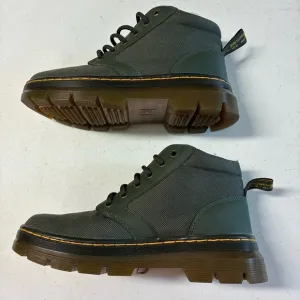 Sz5 Dr Martens Mayport Twill Canvas Chukka Boots Forest Green Youth Teen