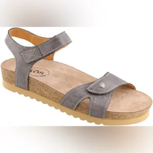 Taos Footwear Luvie Sandal Shoes Gray Size 41 10 Cork Suede Leather Adventure