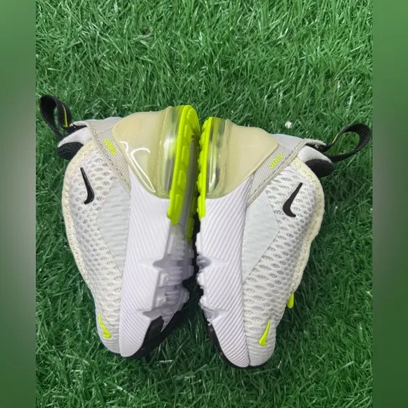 (TD) Nike Air Max 270 'Pure Platinum Volt' DO1384-100 Size 2C