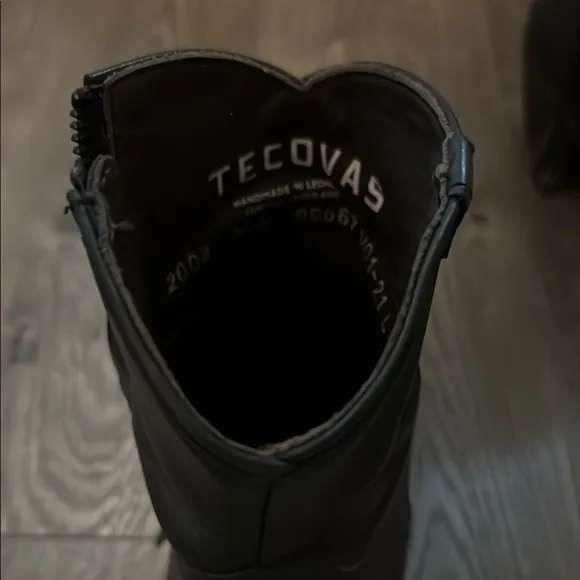Tecovas Black Ankle Boots Sleek Western Style