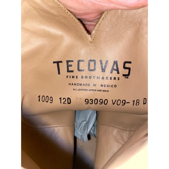 Tecovas Suede Leather Western Boots. Size 12D EUC