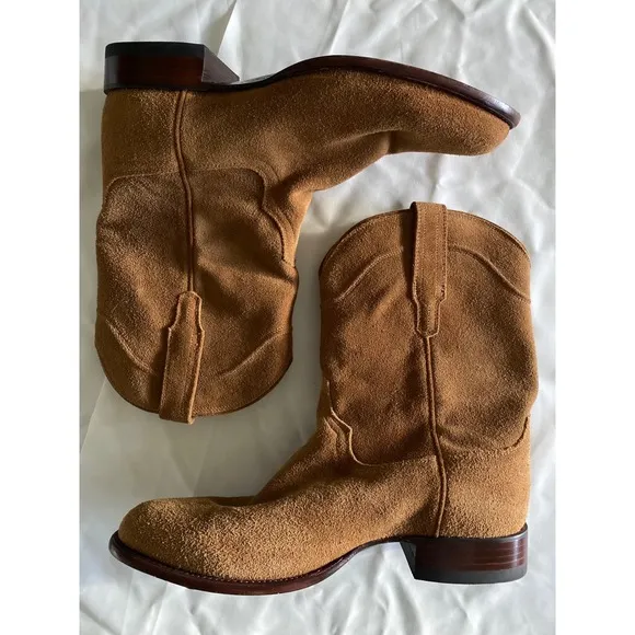 Tecovas Suede Leather Western Boots. Size 12D EUC
