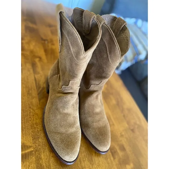 Tecovas Suede Leather Western Boots. Size 12D EUC