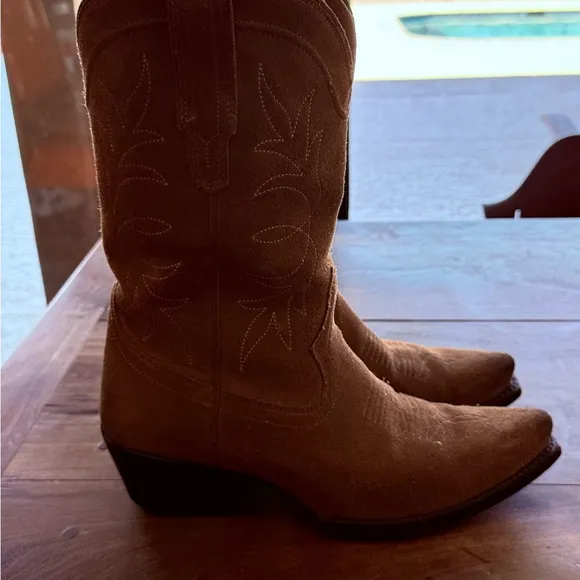 Tecovas Tan suede Leather Boots