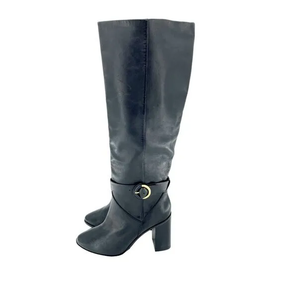Ted Baker London Black Leather Knee High Boots Celsiar 9.5 US - 40 EU New