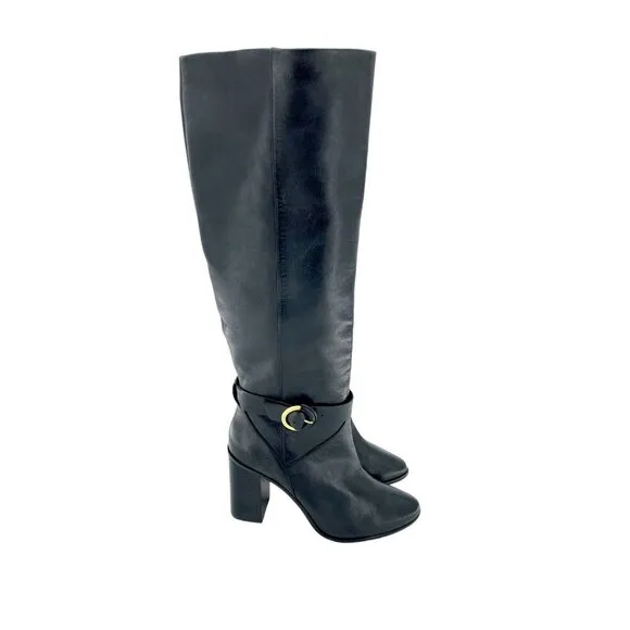 Ted Baker London Black Leather Knee High Boots Celsiar 9.5 US - 40 EU New