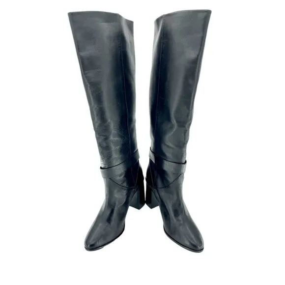 Ted Baker London Black Leather Knee High Boots Celsiar 9.5 US - 40 EU New