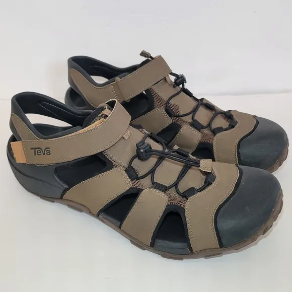 TEVA BROWN FLINTWOOD SPORT/ WATER HIKING SHOES‎ SANDALS  MEN US 12 ACTIVE