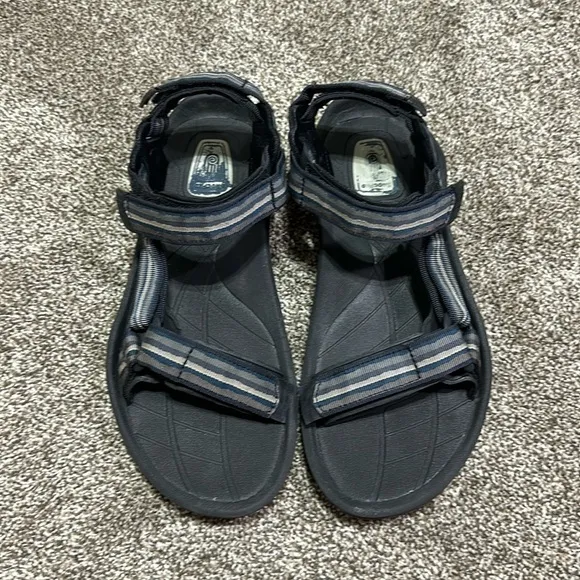 Teva hurricane hiking Velcro sandals 4134 spider rubber men’s 10 ShocPad black
