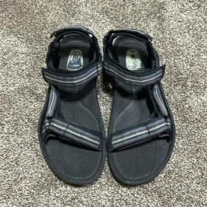 Teva hurricane hiking Velcro sandals 4134 spider rubber men’s 10 ShocPad black