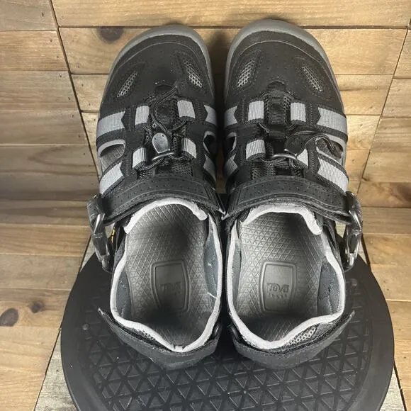 Teva Omnium 2 Mens Size 9 Black Strap Buckle Hiking Sporting Comfort Sandals